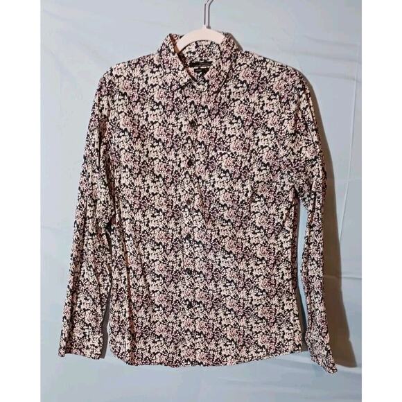 Marc Anthony Floral Button Down Long Sleeve Luxury Slim Fit Shirt Small - Picture 1 of 10